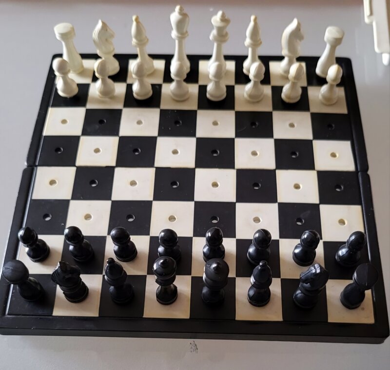 Joc de sah portabil voiaj anii 80 rusesc sovietic URSS Leningrad